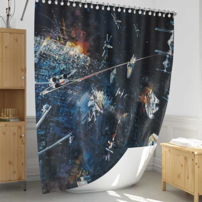 Star Wars Classic Movie Poster Shower Curtain 1