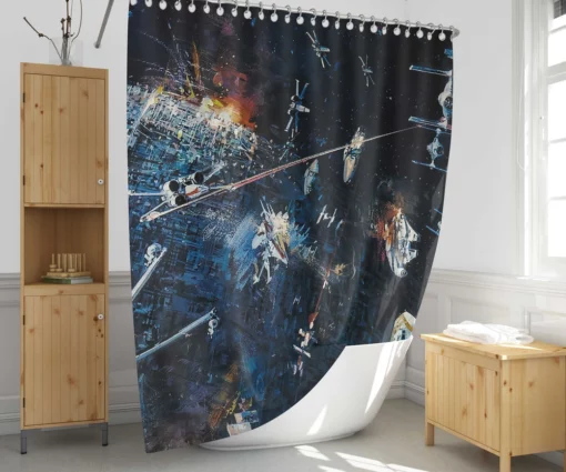 Star Wars Classic Movie Poster Shower Curtain 1