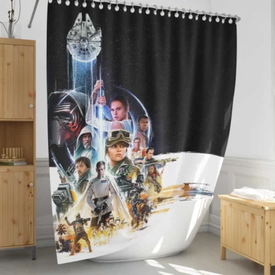 Star Wars Excitement at Celebration Shower Curtain 1