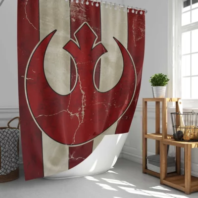 Star Wars Helm Rebel Alliance Stripes Shower Curtain