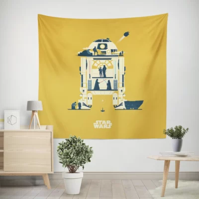 Star Wars Minimalist Droid R2-D2 Wall Tapestry
