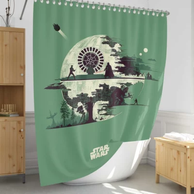 Star Wars Minimalist Galactic Icons Shower Curtain 1