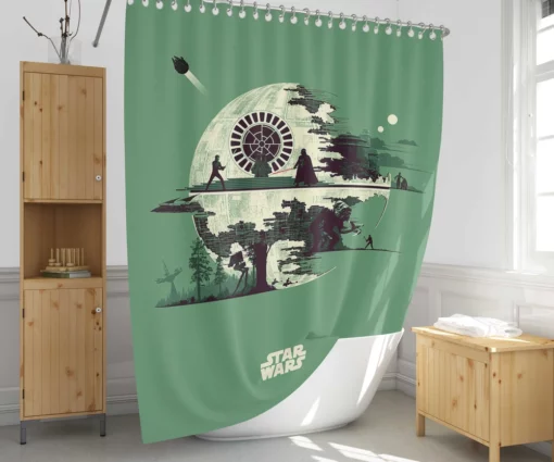 Star Wars Minimalist Galactic Icons Shower Curtain 1