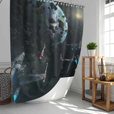 X-Wing Starfighter Heroes of Rebellion Shower Curtain