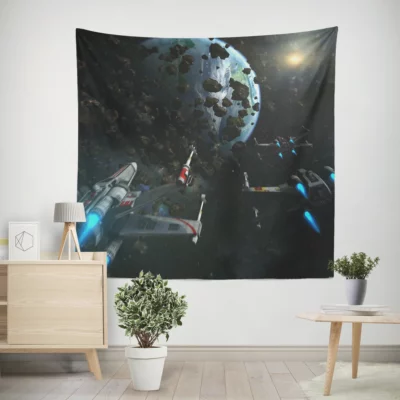 X-Wing Starfighter Heroes of Rebellion Wall Tapestry