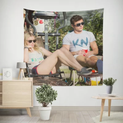 Zac Efron and Chloe Grace Moretz Wall Tapestry