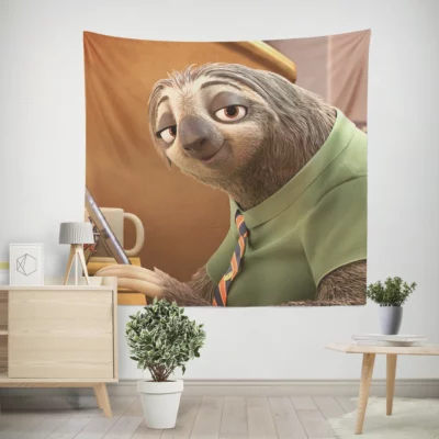 Zootopia Flash the Sloth Sluggish Charm Wall Tapestry