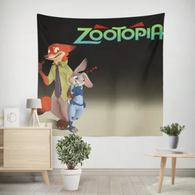 Zootopia Judy and Nick Adventure Wall Tapestry