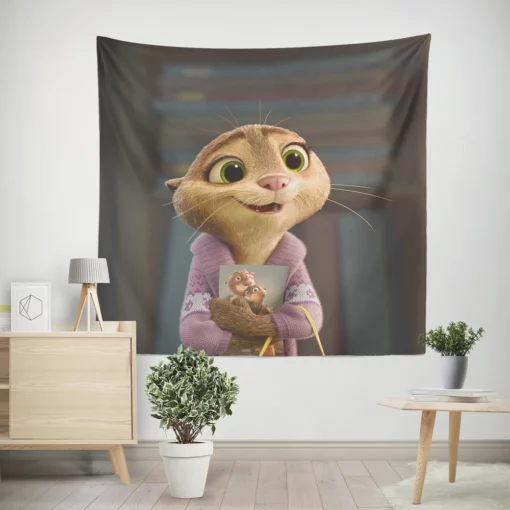 Zootopia Mrs. Otterton Mysterious Role Wall Tapestry